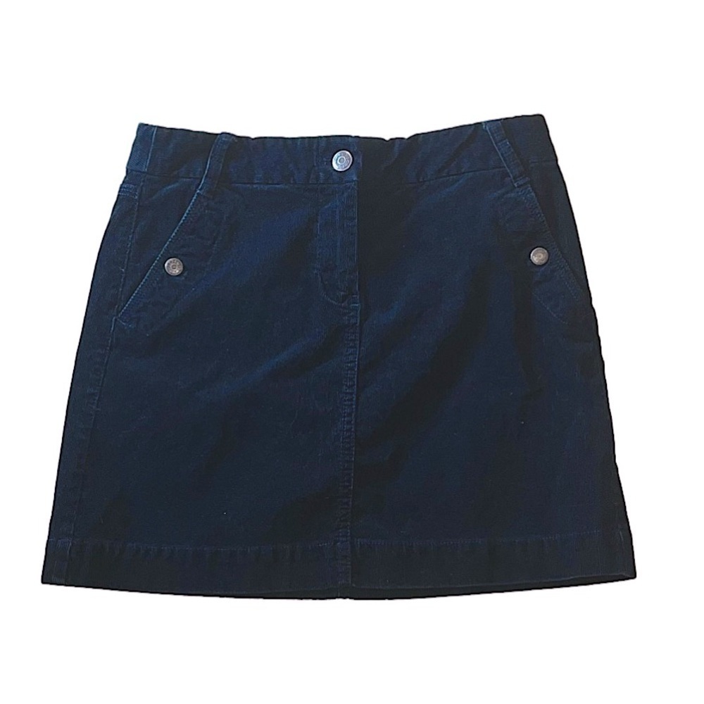 J Crew navy corduroy mini skirt